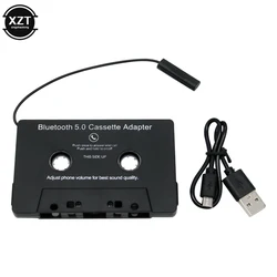 Universal Car Cassette Bluetooth 5.0 Adapter Converter Car Tape Audio Cassette For Aux Stereo Music Adapter Cassette With Mic