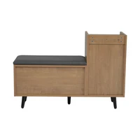 COMHTOM Modern Shoe Bench With Asymmetric Metal Handles