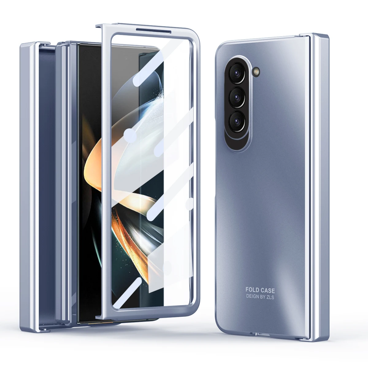 

Роскошный чехол для телефона с петлей с покрытием для Samsung Galaxy Z Fold 5 3 5G Fold4 Fold5 Fold 4 2 Fold2 Fold3, пленка из закаленного стекла