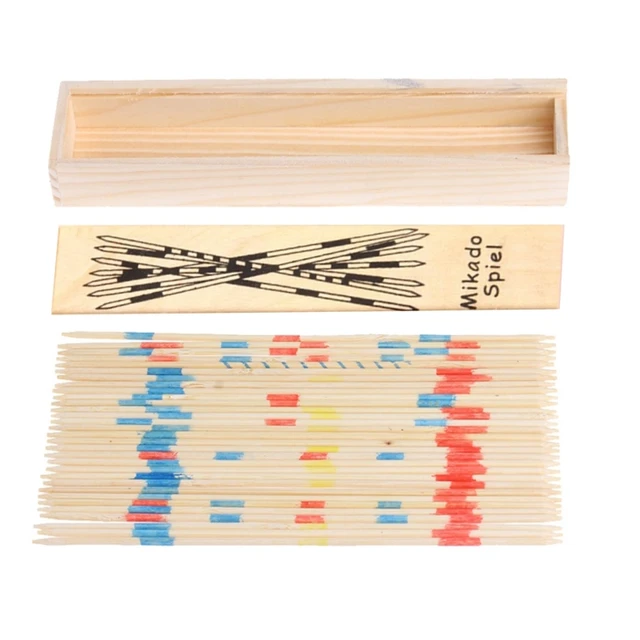 Traditional Mikado Spiel Wooden Pick Up Sticks Set Traditional Game With Box Toy 1