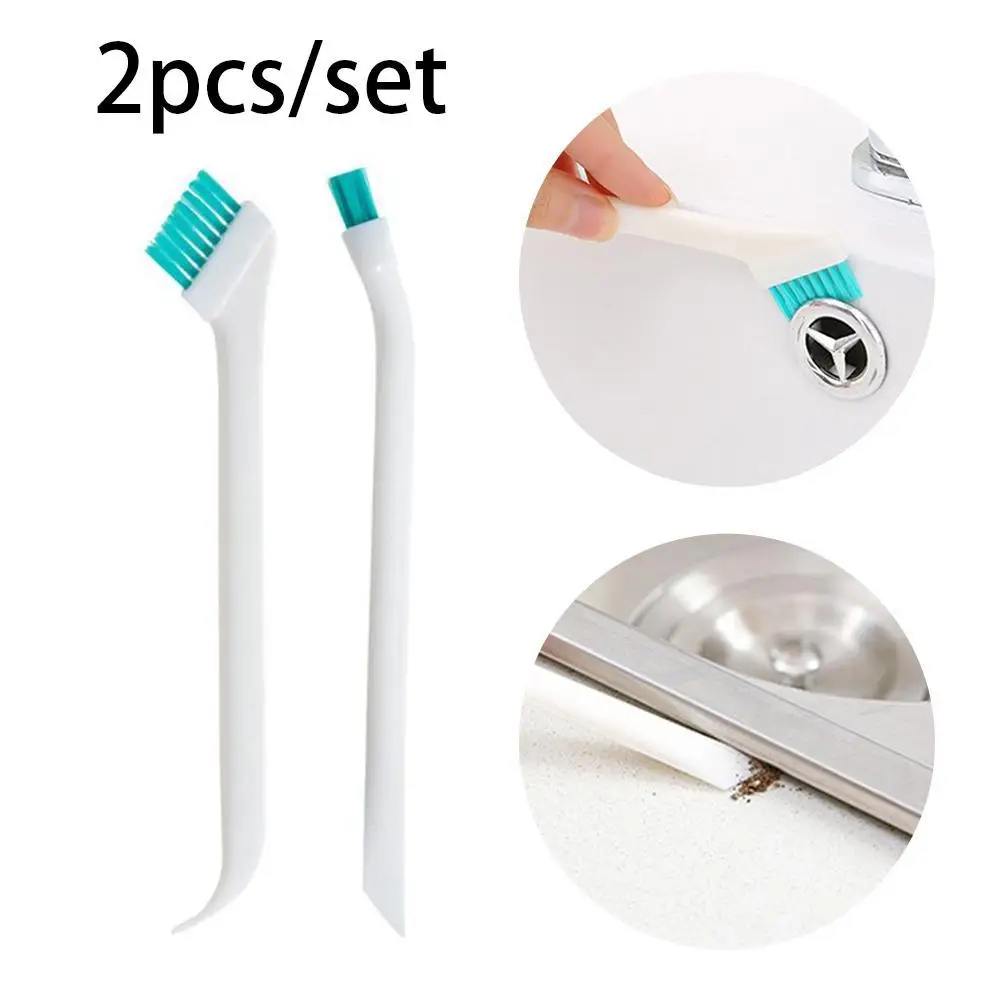 2pcs Cleaning Brush Portable Long-handled Baby Bottle Crevice Cup Cover Clean Narrow Brushes Kitchen Groove Scrub Cleaning Tool