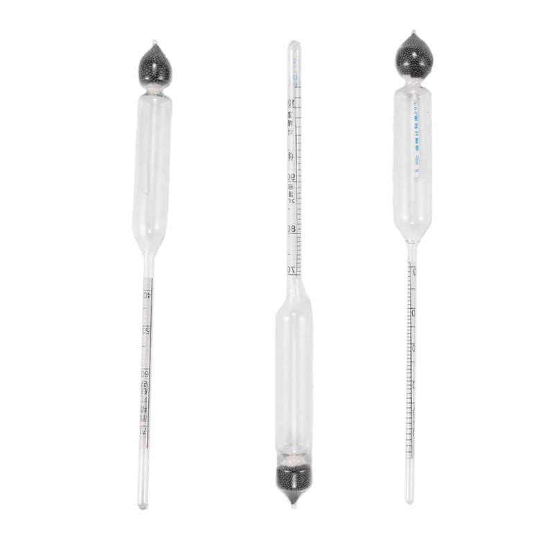 Alcohol Meter Alcoholmeter Alcohol Detector Measuring Tool Tester Wine Hydrometer Bar Set With Thermometer, alcohol tester
