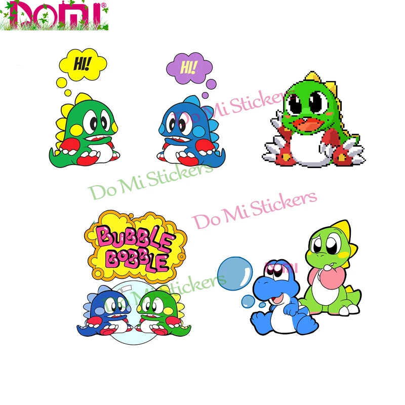 Domi For Old School Fun Bubble Bobble Cartoon Car Sticker Fine Diy Van Bike Offroad Rv Deco Meterial Trunk Decalcomania Antigraffio