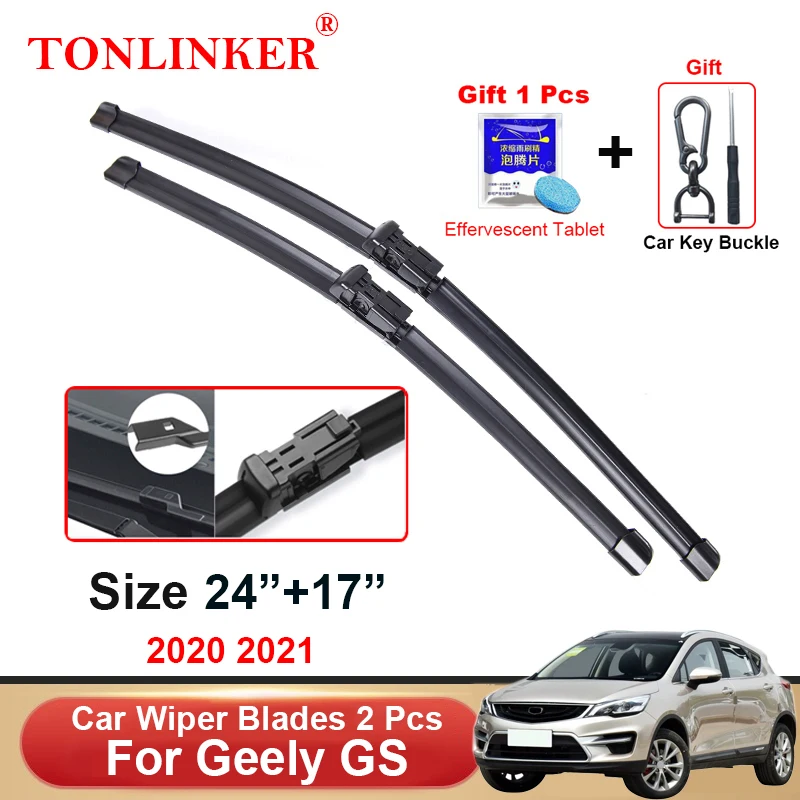 

TONLINKER Car Wiper Blades For Geely GS 2020 2021 1.8 MT AMT Car Accessories Front Windscreen Wiper Blade Brushes Cutter Goods