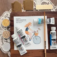 Schmincke Ceramic Pen Holder Brush Shelf Tubular Paint Ornaments Photo Props Cute Pen Holder for Art Students Painting Supplies