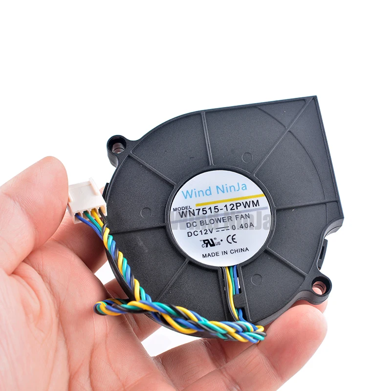 Refrigerador Centrífugo do Ventilador da Turbina Ventilador de Refrigeração para Dissipador de Calor 1u 775 p4 Cpu Bb7515bu B127515bu Dc12v 0.40a 4pin 5000rpm 75 mm - Imagem 3