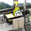 Kitchen Sink Faucet Organizer Space Aluminium Kitchen Sink Organiser Multifunctional Hanging Basket With Draining Tray 1