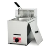 OT71 Commercial LPG 6L/6+6L Gas Deep Fryer with Fry Basket Stainless Steel Countertop for French Fries Fried Potato Chicken 1