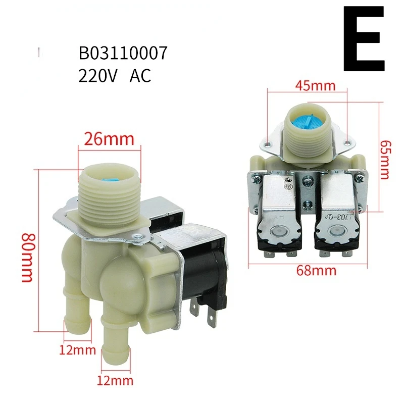 Electrovanne pour machine à laver - FDIT - Vanne d'entrée d'eau avec buse  de filtre à double couche - Blanc
