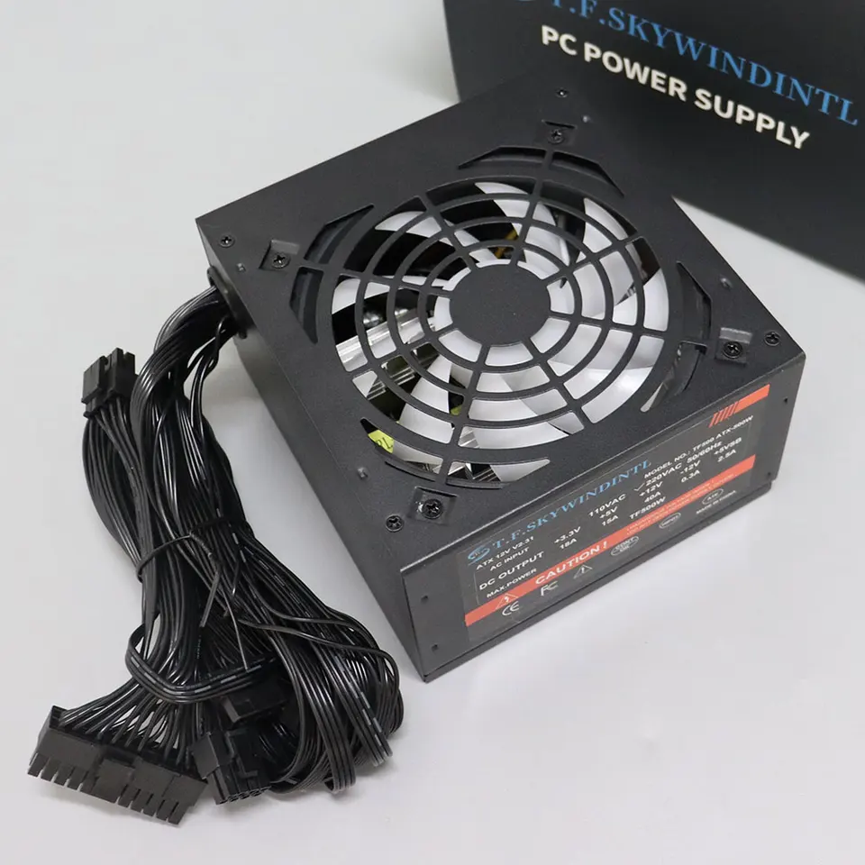Fuente De Alimentación ATX Hercules 600W Con Ventilador De 12 Cm - Conexiones SATA, 20+4 Pines Para PC