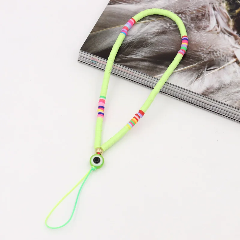 VONNOR Handgefertigter Schmuck, Handykette, mehrfarbig, Tonperlen, böser Blick, Handy-Zubehör, Charm-Lanyard, Anti-Verlust-Handyband – Detail 7