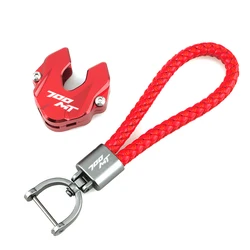 Premium Motorcycle Keychain Case Shell & Embroidered Key Ring (700MT Red)