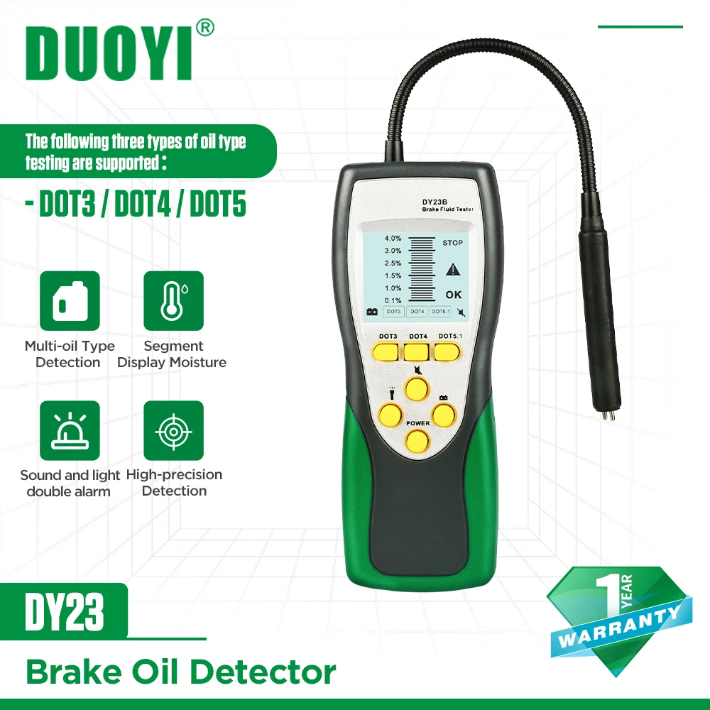 DUOYI Car Brake Fluid Tester DY23B Accurate Test Automotive Brake Fluid