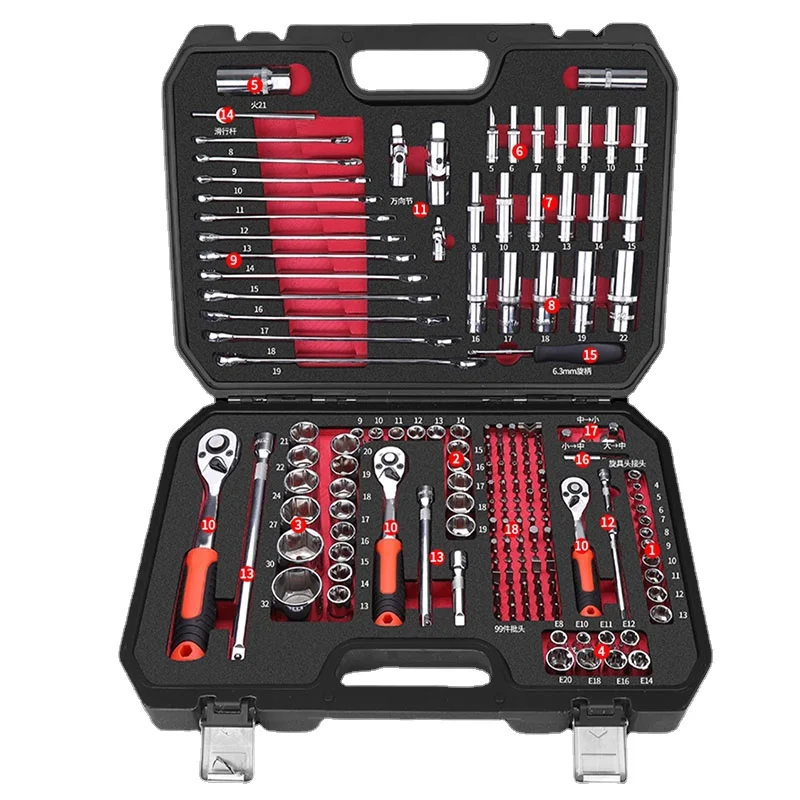 

Auto Repair Tools Box Sets Electrician Spanner Anti-fall Case Waterproof Shockproof Safety Parts Organizer Anti-fall Toolbox