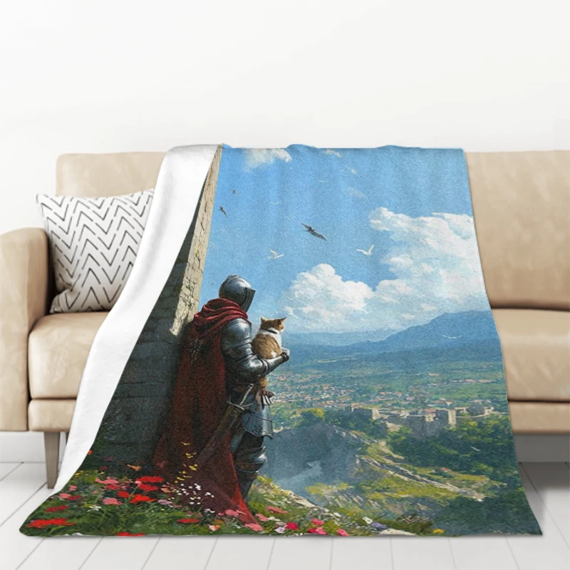 Game Kingdom Come Deliverance 2 Throw Custom Blanket Fluffy Microfiber Bedding Sofa Quilt Soft Plaid With Print Plead Cover Knee 3