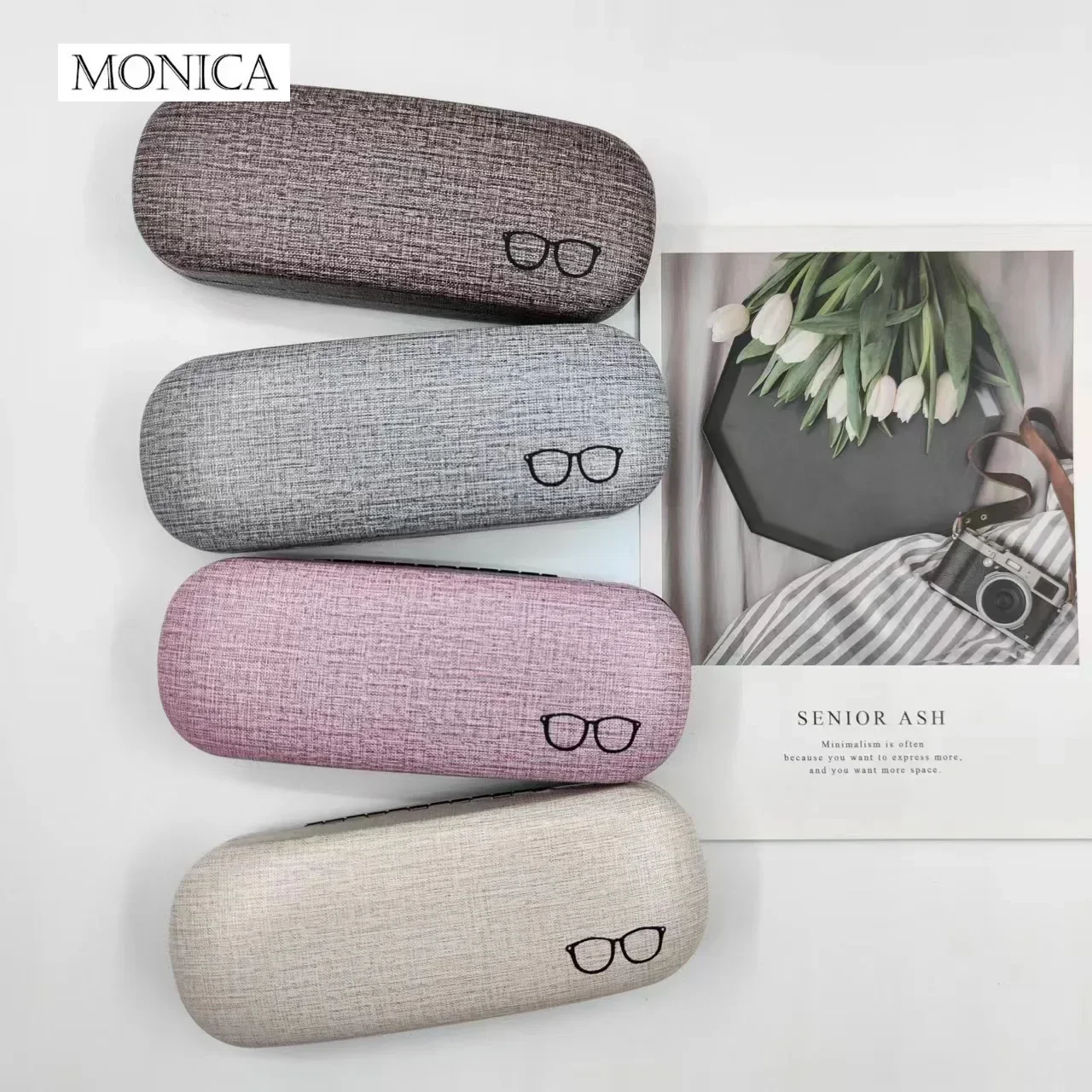 Glasses Case Zipper Eyewear Box for Men Women Sunglasses Eyeglasses