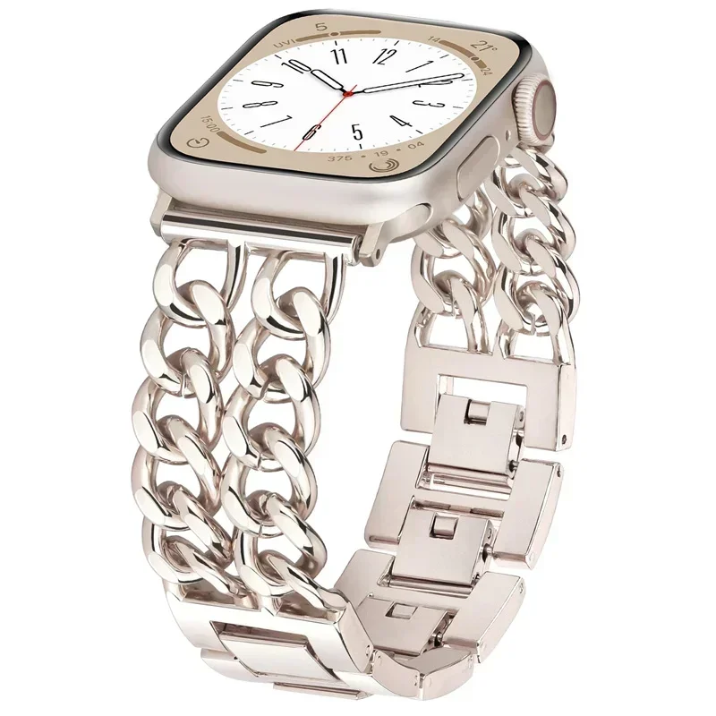 애플 워치 밴드용 링크 팔찌, 울트라 2, 49mm, 40mm, 44mm, 41mm, 45mm, 금속 스테인레스 스틸, 아이워치 스트랩 시리즈 9, 8, 7, SE, 6, 5, 4, 3