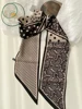 2024 Cashew Nut Print Scarf Silk Scarf Thin Ribbon Silk Scarf Female Narrow Long Multi-Functional Decorative Ribbon Scarf 5