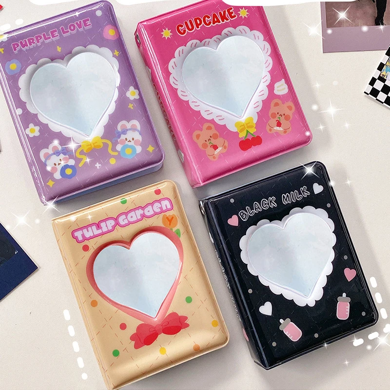 Ins Pink Black Lace Plaid Photo Album Kpop Korea Idol Star Chasing Binder Photoward Holder 3 Pollici Home Collecting Book Album