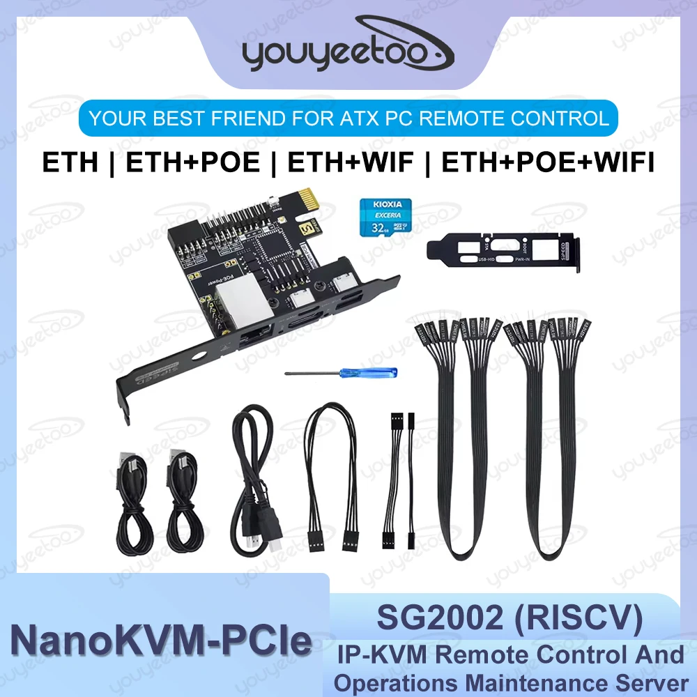 Sipeed NanoKVM-PCIe IP-KVM Mini Remote Control Operations