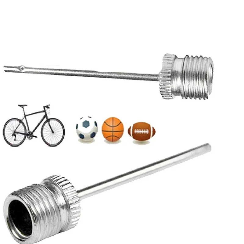 Sports Ball Inflating Pump Needle For Football Basketball Soccer Inflatable Air Valve Adaptor Stainless Steel Pin 100 PCS