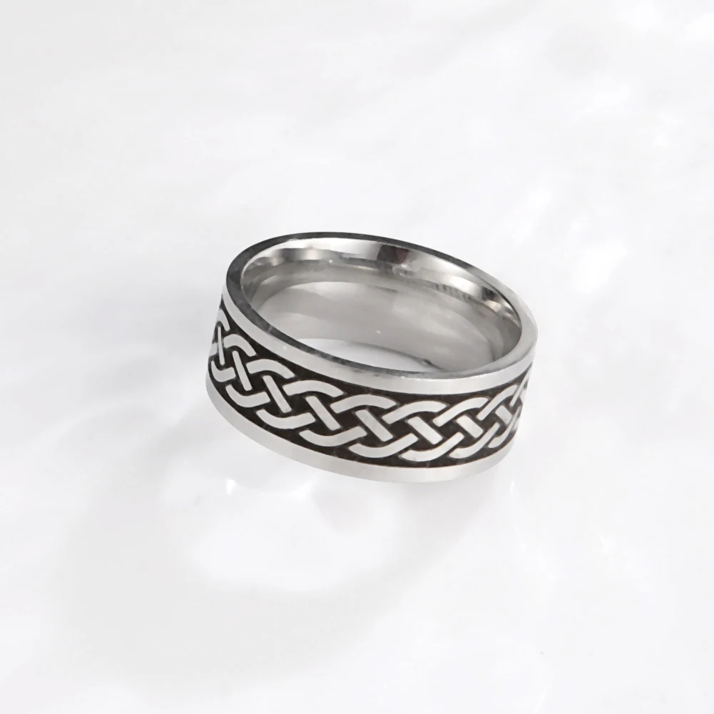 COOLTIME Celtics Knot Stainless Steel Vintage Signet Finger Ring for Men Women Amulet Viking Jewelry Gift finger ring,stainless steel ring,signet ring