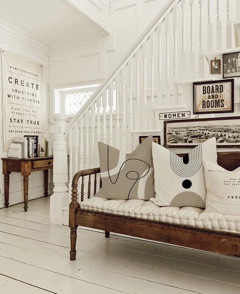 Description Picture 2 of itemBlack Geometric Pillow Cover Home Decor Arch Line Boho Bohemia Throw Pillow Case Modern Living Room Decorative Sofa Cushion