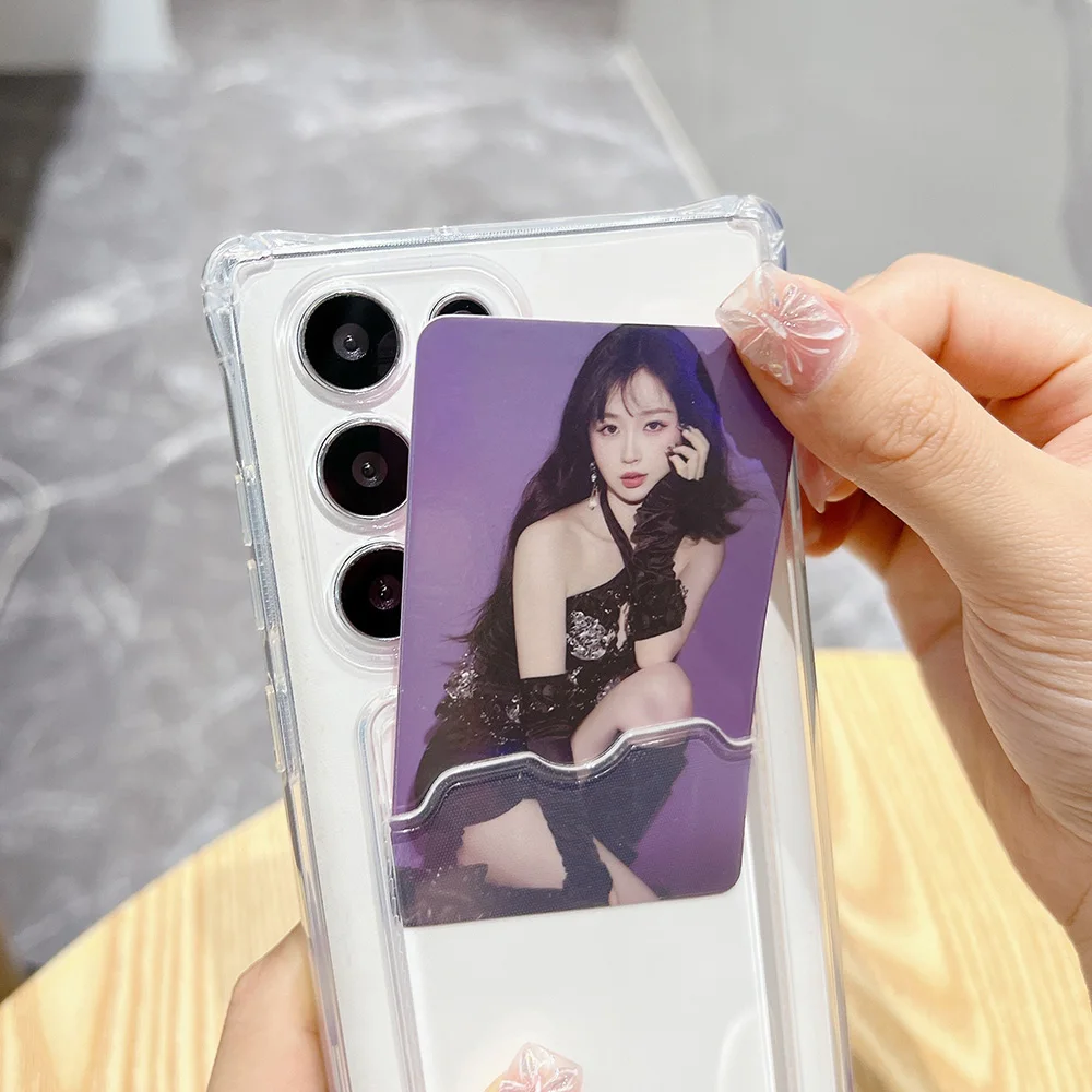 Love Heart Silicone Card Holder Phone Case with Card Slot