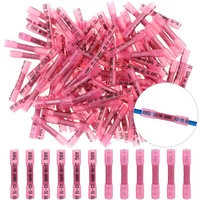 210 ชิ้นฉนวนความร้อนหดก้นจีบขั้วต่อสายไฟเชื่อมต่อก้นประกบสายเคเบิลเชื่อมต่อหลอดเทอร์มินัล 5