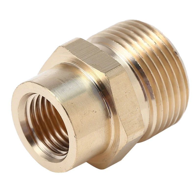 M22 Male Adaptor 1Pcs 1pc 22x12x29mm Brass For High Pressure Water Tools Internal And External Thread Long Life