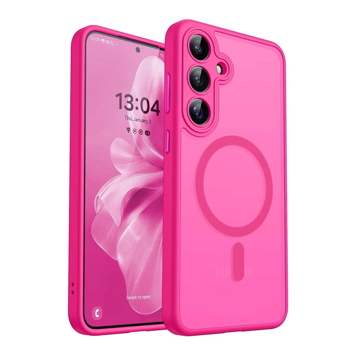 Luxury Matte Translucent Magnetic Wireless Charge Phone Case with Magsafe Compatibility