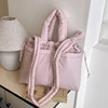 Women Puffer Tote Bag Soft Commuting Bag Adjustable Strap Stylish Crossbody Bag Multi-pockets Trendy Messenger Bag Chic Hobo Bag 3