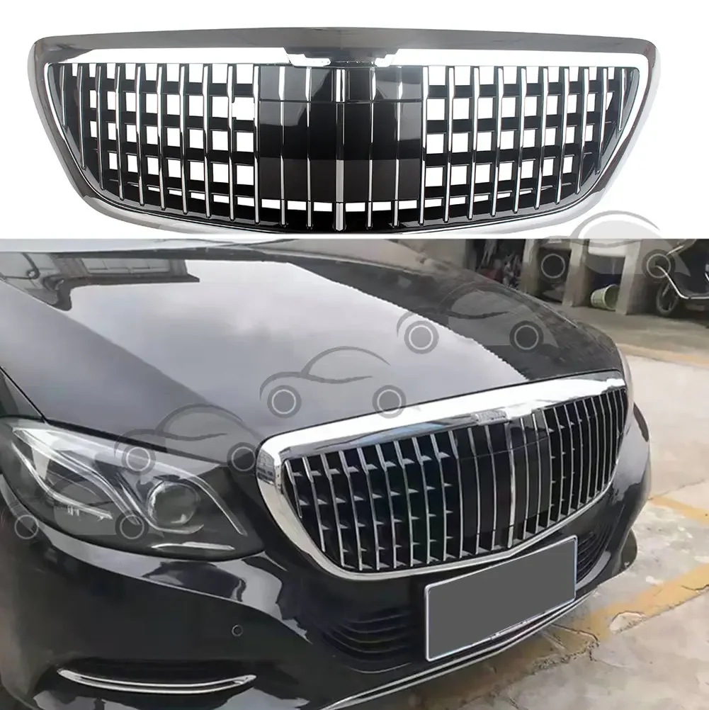 

Передний бампер, гоночный гриль, заготовка, решетка радиатора для Mercedes-Benz W222 2014-2020 Maybach Style S600 S550 S500 S450 S350 Chrome