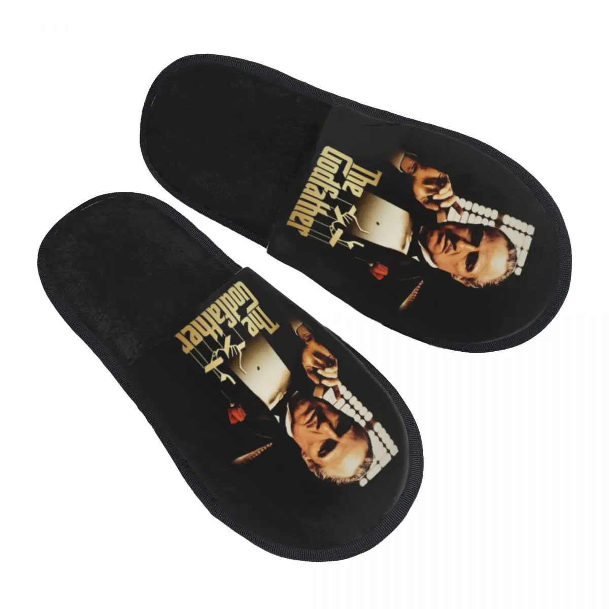 

The Godfather Gangster Film House Slippers Women Soft Memory Foam Movie Slip On Hotel Slipper Shoes