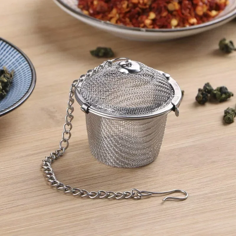 304 Stainless Steel Tea Ball Strainer Mesh Herbal Infuser Filter Tea Leaf Spice Strainer Boil soup Teapot Kitchen Tool tea infuser tea strainer tea filter
