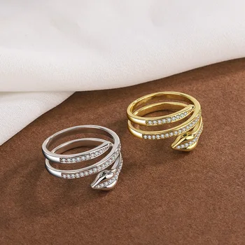 Silver & Gold Snake Ring