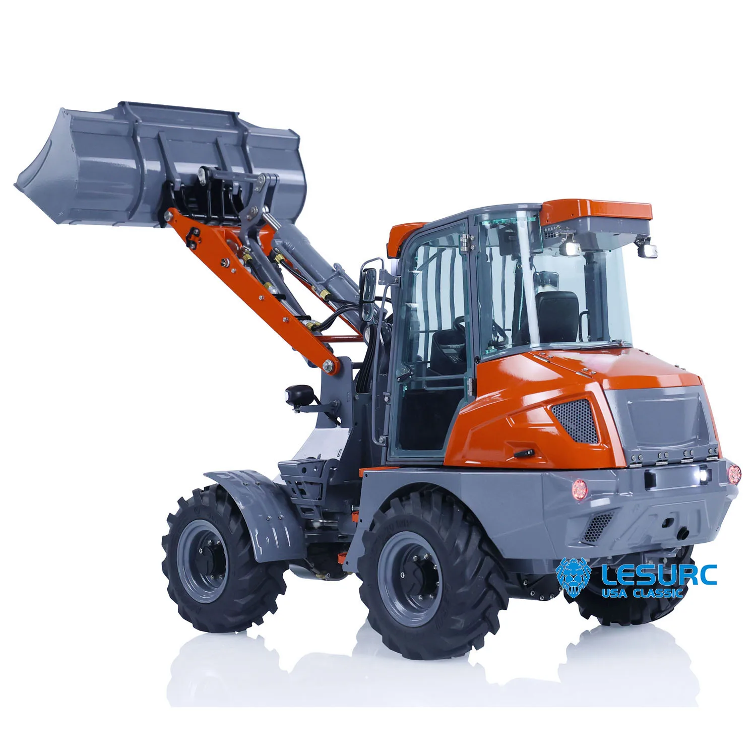 LESU 1/14 4X4 Hydraulic RC Loader AOUE MCL8 Painted Assembled Remote Control Wheeled Mover Vehicle Models Cars Toys As Gifts 5