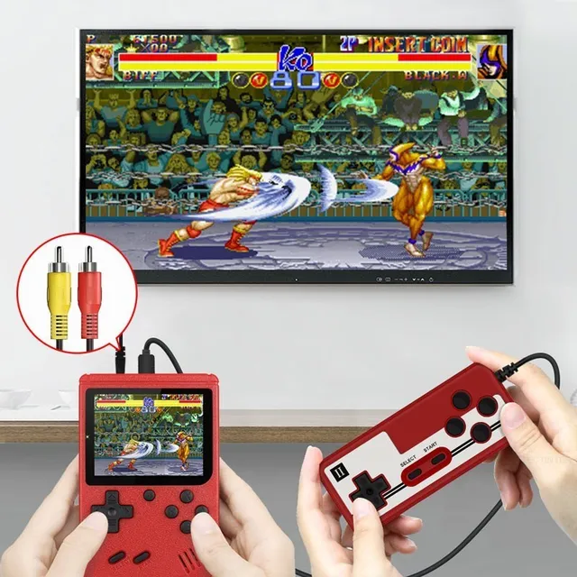 Retro Portable Mini Handheld Video Game Console 8-Bit 3.0 Inch Color LCD Kids Color Game Player Built-in 400 games 5