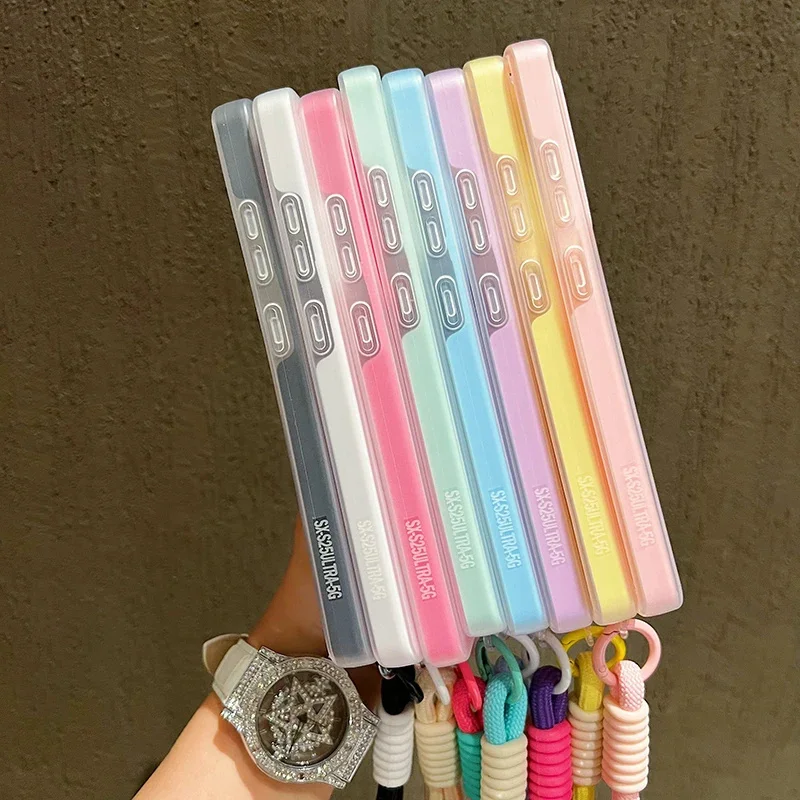 Candy Phone Case with Hand Wrist Strap and Lanyard Cover