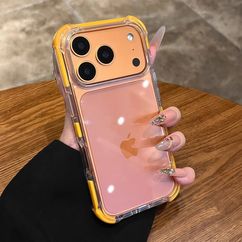 Shockproof Armor Bumper Case with Magnetic Wireless Charging Compatibility - Hybrid Hard PC Cover