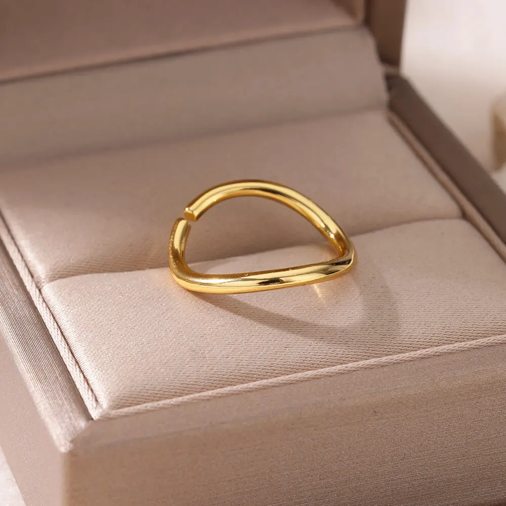 Möbius Strip Stainless Steel Open Rings For Women
