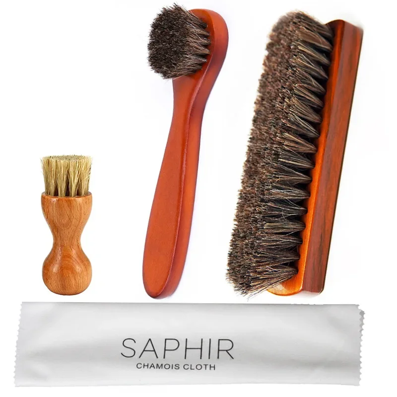2023 Premium Shoe Brush with Horsehair Bristles - Perfect for Shining Leather Shoes and Boots 4