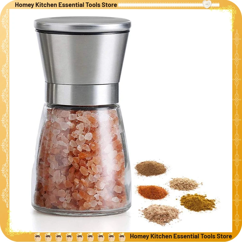 Manual Salt Pepper Mill Adjustable Seasoning Bottle Grinder Spice Grinding Containers Shakers Kitchen Gadgets salt and pepper grinder