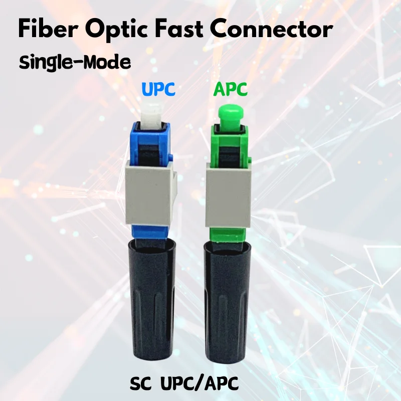 

Newest 50-200pcs SC UPC/APC Single-Mode FTTH Fiber Optic Fast Connector Cold Connector Tool Field Assembly Adapter