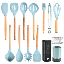 Silicone Kitchen Utensils Spatula Kitchenware Tongs Supplies Gadgets Spoon Accessories Cooking Utensils for Kitchen Convenience