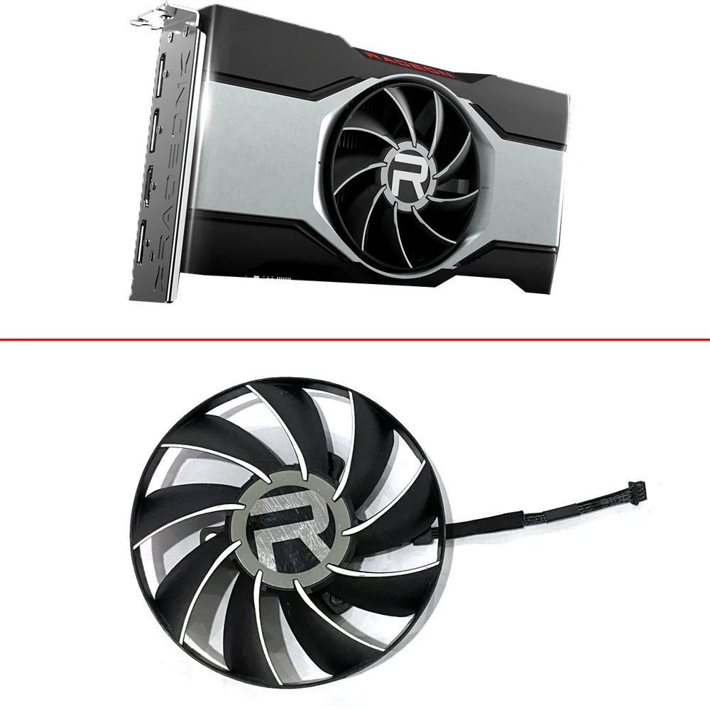 

85MM 4PIN Cooling Fan AUB0812VD-00 0.45A Radeon RX6500XT 6600 GPU FAN For AMD RX6600 XT RX6500 XT Graphics Card Fan Replacement