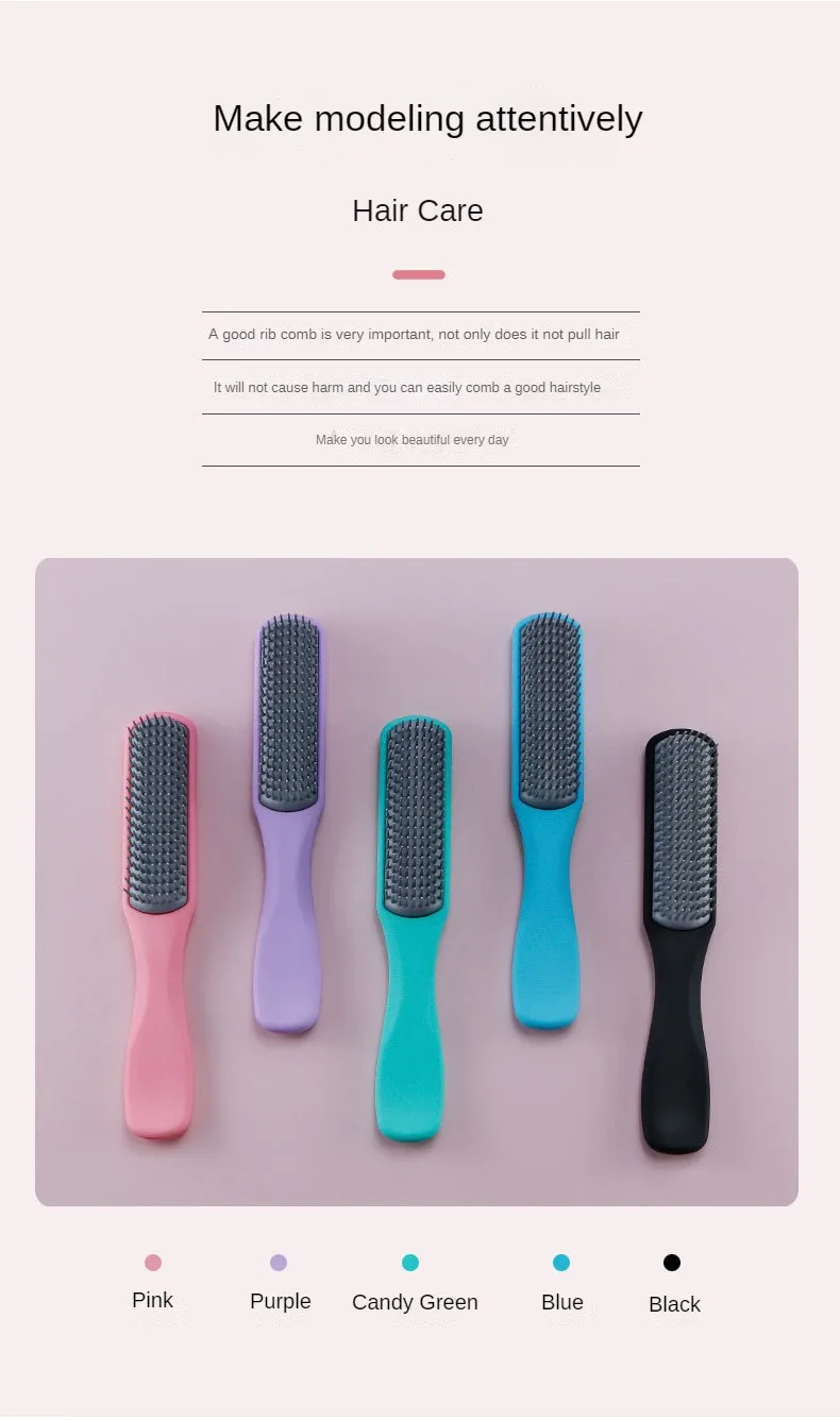 Description Picture 4 of itemHair Scalp Massage Comb Nine Row Comb Detangling Hair Brush Barber Shop Salon Hairdressing Comb For Women Hair Care Styling Tool