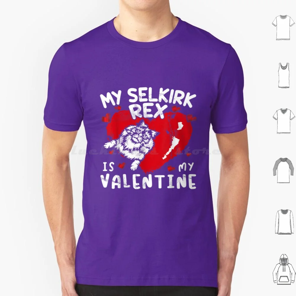 My Selkirk Rex È Il Mio Amante Del Gatto Di San Valentino Maglietta Di San Valentino Uomo Donna Bambini 6Xl My Selkirk Rex È Il Mio Amante Del Gatto D