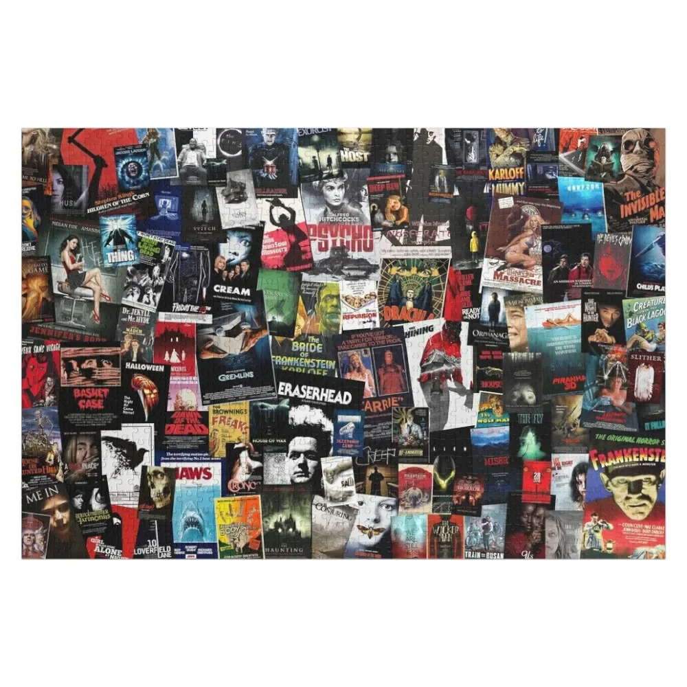 

100 Best Horror Movies of All Time Collage Jigsaw Puzzle Toys For Children Custom Gift Puzzle