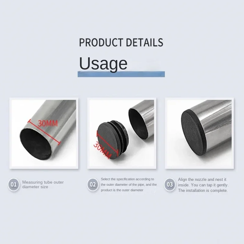 PE Plastic Round Pipe Plug Chair Non-Slip Feet Pads Sealing Plugs Cover 12mm 14mm 16mm 19mm 20mm 22mm 25mm 28mm 30mm-60mm pipe end cap silicone rubber caps rubber caps silicone rubber plugs floor protector caps